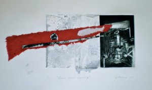 Dawn Cloud Trajectory, 2010, 15x30 cm print, 35x50 cm paper, intaglio and collage