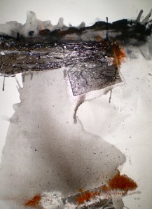 Underpainting 1consisted of the frottages, ink and gesso.