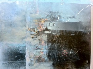 2nd Commission, unfinished early stage, Untitled 2, 2013, oil on canvas on board.