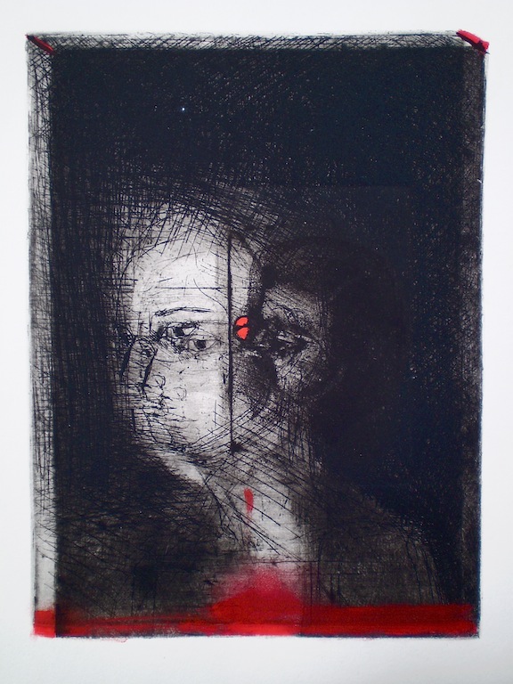 Growing Focus, 1/1, 2009,  intaglio and drypoint. Sold