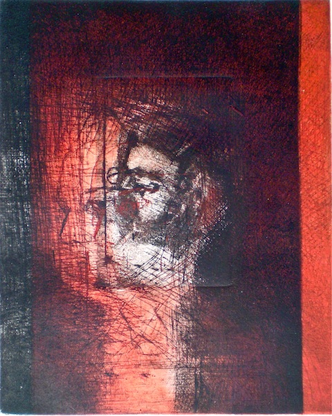 Imago, 1/1, 2009, 25x21 cm print, 37x28 cm paper, drypoint and intaglio