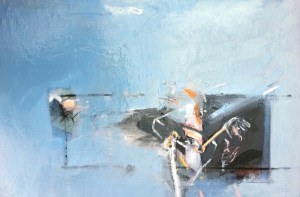 The Walls of China are Silent, 2014, 50x76 cm, oil on canvas from the series titled Poet's Process