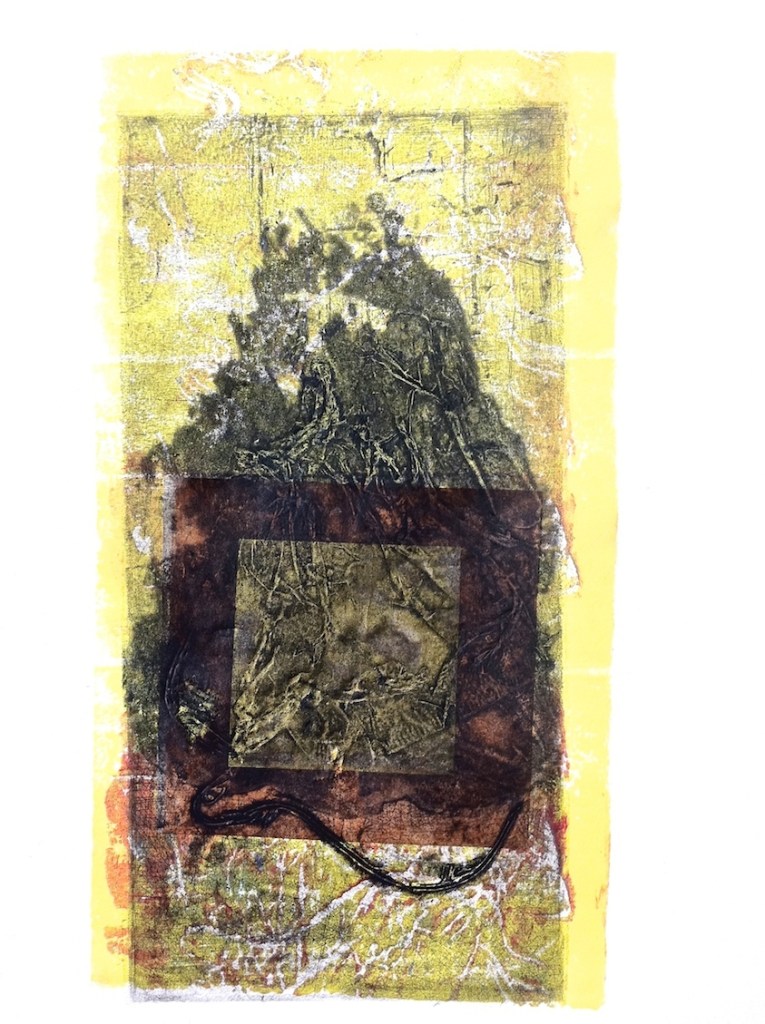 Mungo, 2015, collagraph and chine colle
