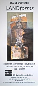 LANDforms exhibition invitation. October 21- November 8